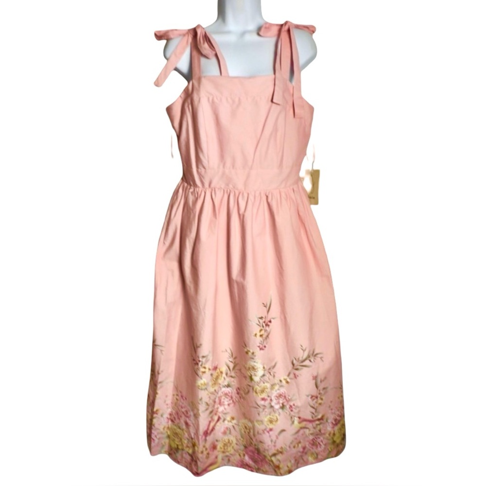 New Joie Woman’s Pink Floral Midi Summer Dress Size XL - Picture 4 of 13